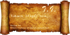 Tukacs Ifigénia névjegykártya